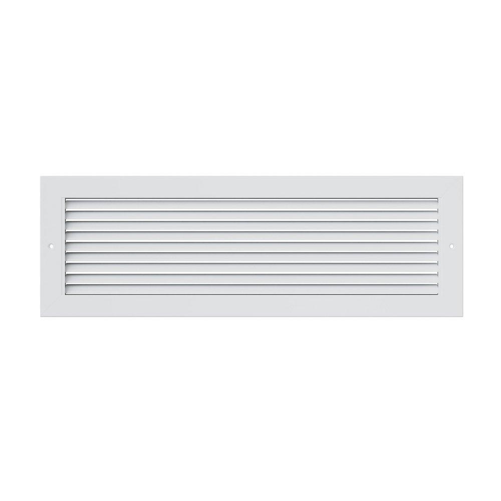 PROSELECT&reg; White 24 x 6 in. Commercial Return Grille in White Aluminum 