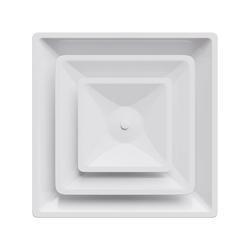 Commercial 24 x 24 in. T-Bar Ceiling Diffuser with 6 in. Neck in White Steel