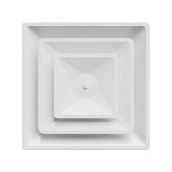 Commercial 24 x 24 in. T-Bar Ceiling Diffuser with 8 in. Neck in White Steel