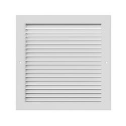 14 x 14 in. Commercial 1-way Return Grille in White Aluminum