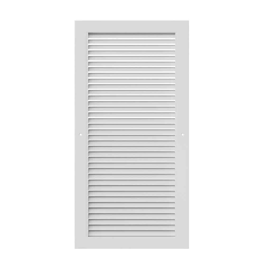 PROSELECT&reg; White 24 in. Aluminum Return Grille with Horizontal Blade 