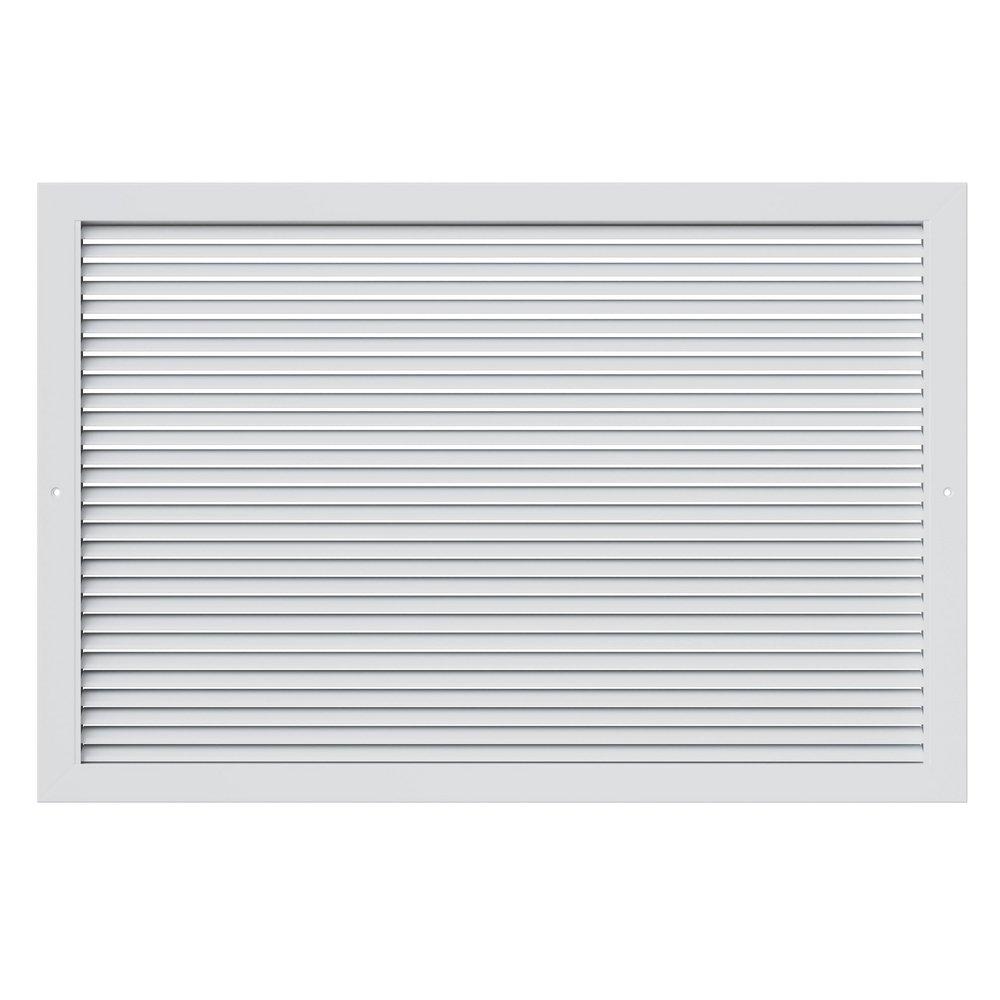 PROSELECT&reg; White 30 in. Aluminum Return Grille with Horizontal Blade 