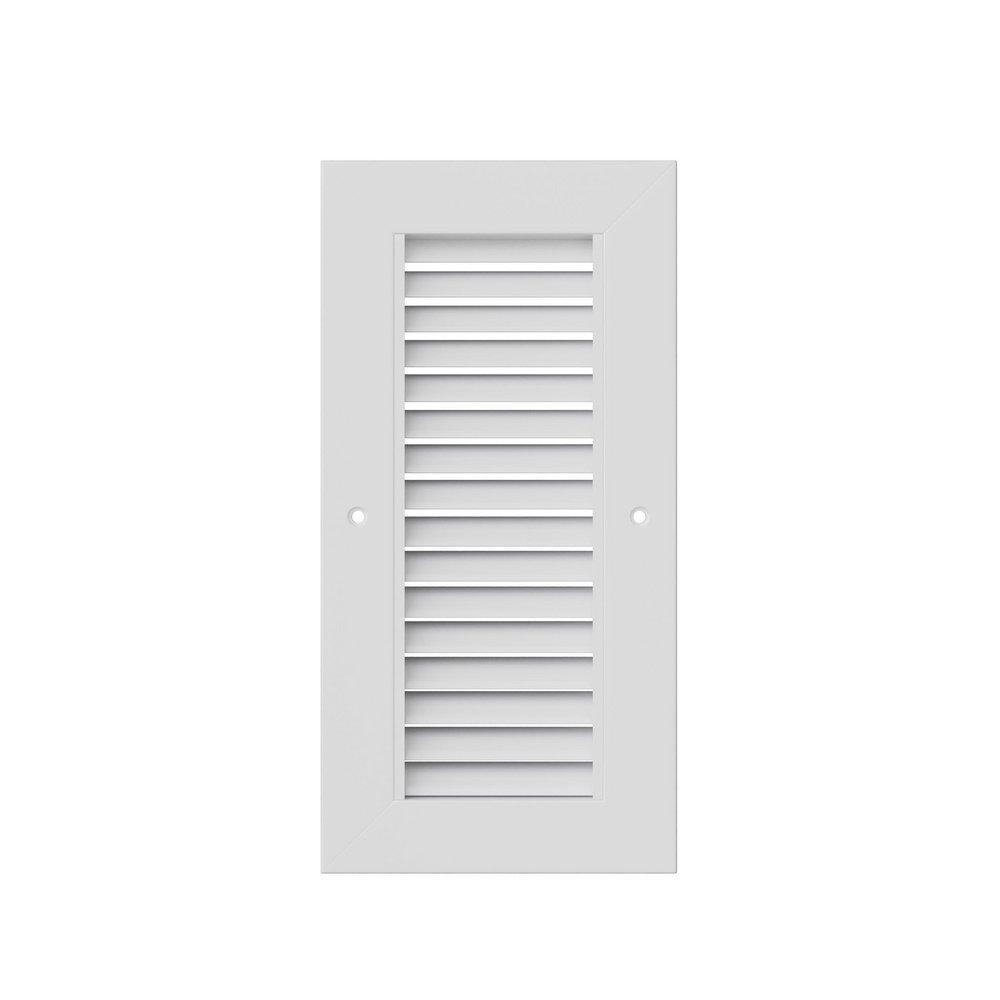 PROSELECT&reg; White 12 x 6 in. Commercial Return Grille in White Aluminum 