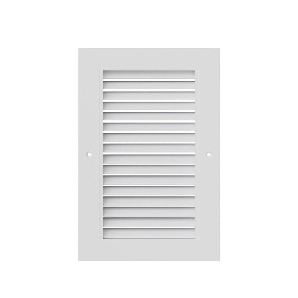 PROSELECT&reg; White 12 x 6 in. Commercial Return Grille in White Aluminum 