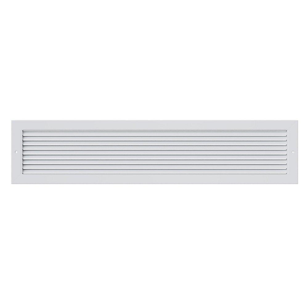 PROSELECT&reg; White 36 x 8 in. Commercial Return Grille in White Aluminum 