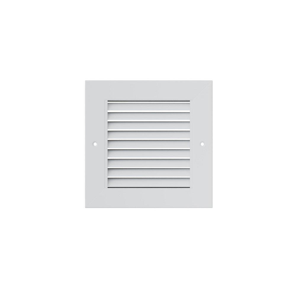 PROSELECT&reg; White 8 in. Aluminum Horizontal Blade Return Grill 