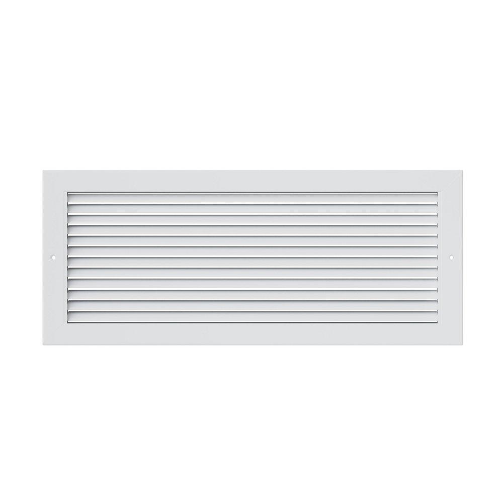 PROSELECT&reg; White 24 x 10 in. Commercial Return Grille in White Aluminum 
