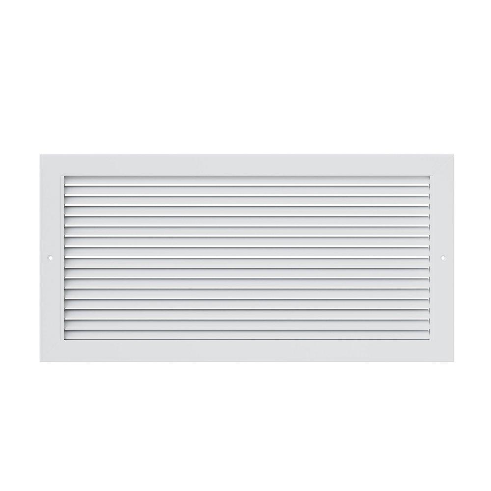 PROSELECT&reg; White 24 in. Aluminum Return Grille with Horizontal Blade 