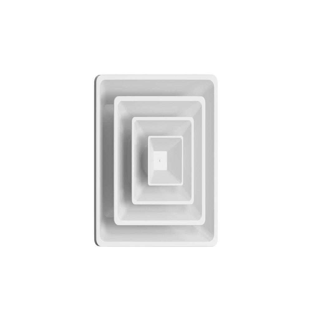 PROSELECT&reg; White 3 Cone T Bar Diffuser with Collar Insulation 