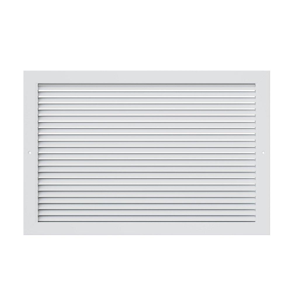 PROSELECT&reg; White 24 in. Aluminum Return Grille with Horizontal Blade 