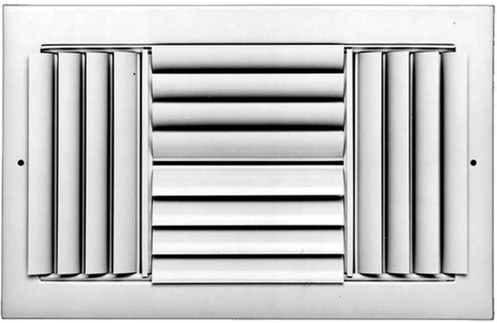 PROSELECT&reg; White 10 in. Commercial Ceiling & Sidewall Register in White 4-way Aluminum 