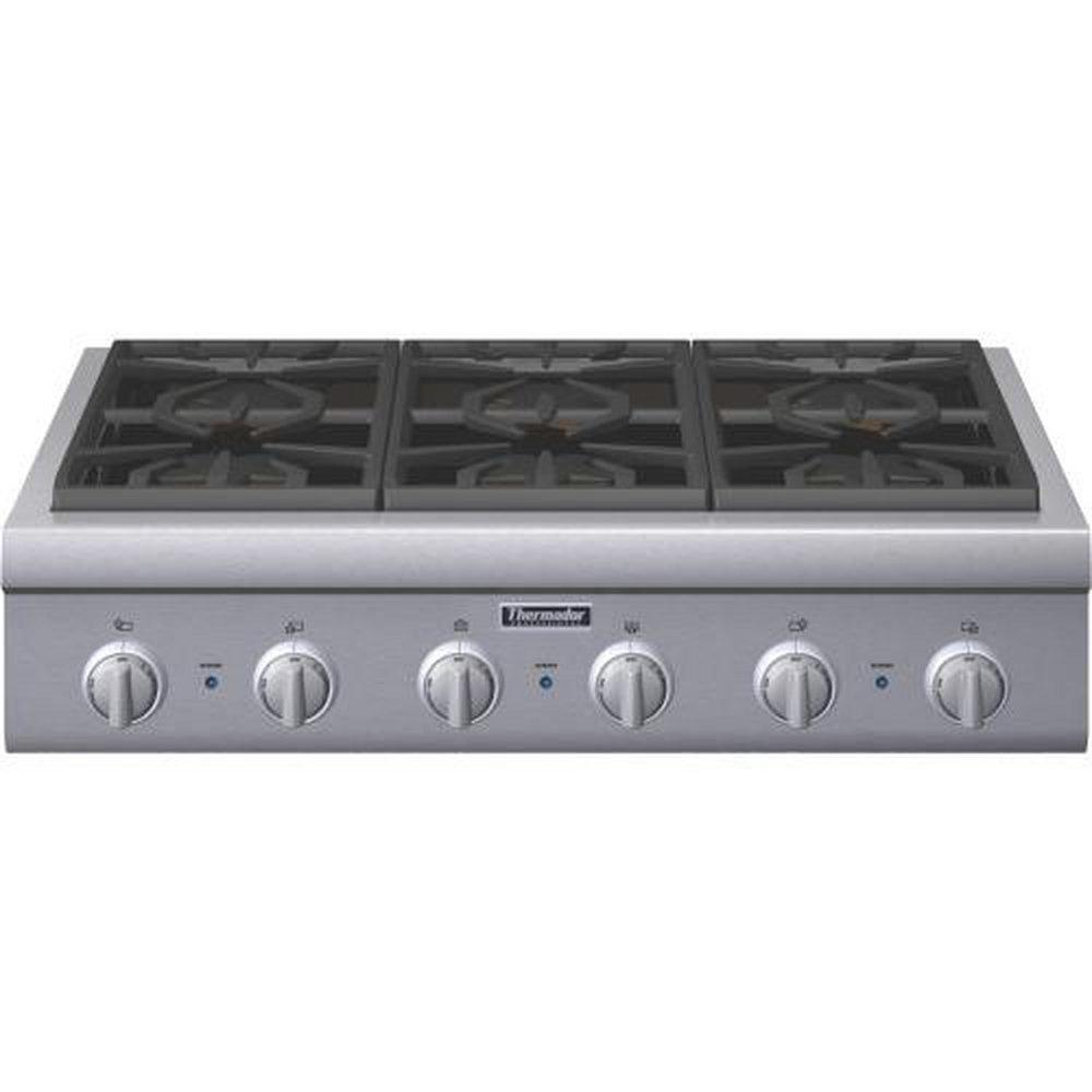 Thermador Stainless Steel 36 in. Natural Gas Rangetop in Stainless Steel 