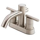Double Lever Handle Centerset Lavatory Faucet in Brushed Nickel
