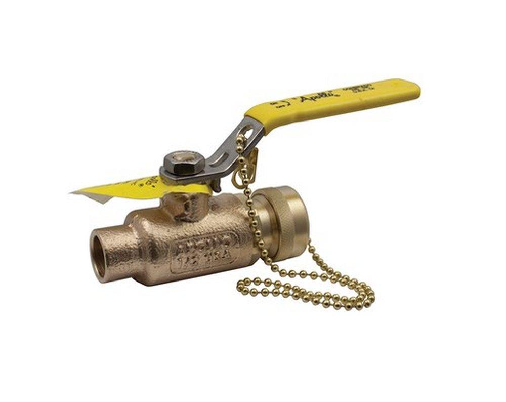 Apollo Valves Yellow Bronze Standard Port Solder x NPSH 600# Ball Valve 