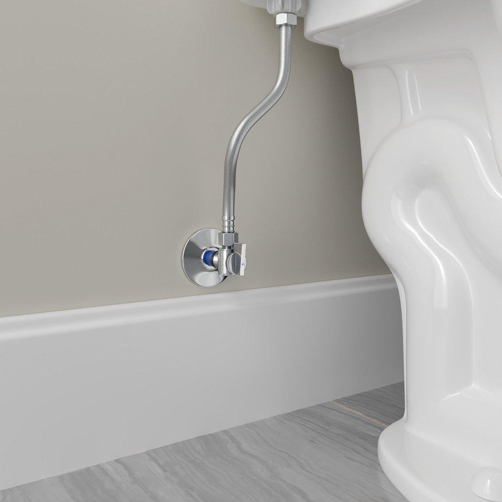 PROFLO® Chrome Plated Barbed x OD Compression Knob Angle Supply Stop Valve in Chrome Plated 