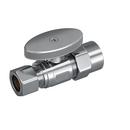 PROFLO&reg; Chrome Plated Solvent Weld x Compression Knob Straight Supply Stop Valve in Chrome Plated 