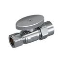 PROFLO® Chrome Plated Solvent Weld x Compression Knob Straight Supply Stop Valve in Chrome Plated 