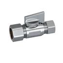 PROFLO® Chrome Plated FIPS x Compression Lever Straight Supply Stop Valve in Chrome Plated 