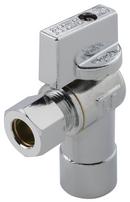 1/2 x 3/8 in. Sweat x OD Tube Knob Handle Angle Supply Stop Valve in Chrome Plated