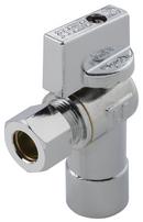 PROFLO® Chrome Plated Sweat x OD Tube Knob Handle Angle Supply Stop Valve in Chrome Plated 