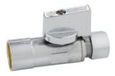 PROFLO&reg; Chrome Plated Sweat x Compression Lever Straight Supply Stop Valve in Chrome Plated 