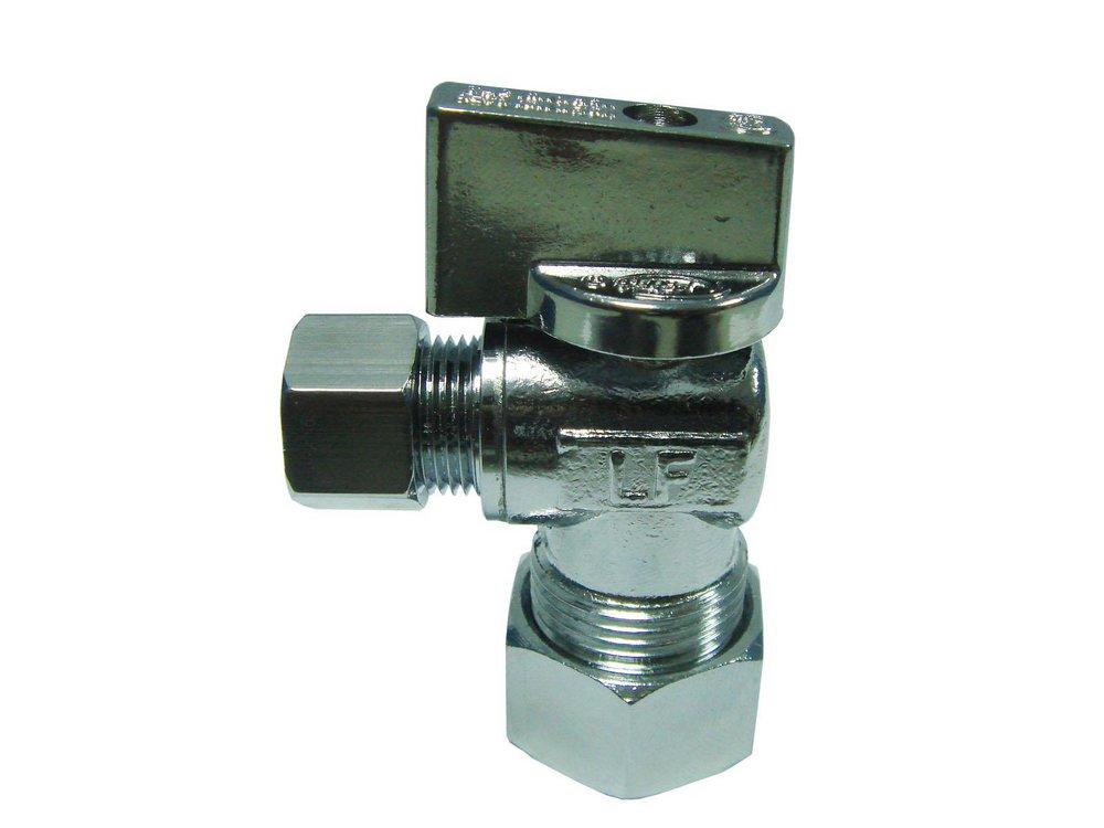 PROFLO® Chrome Plated Compression Knob Angle Supply Stop Valve in Chrome Plated 