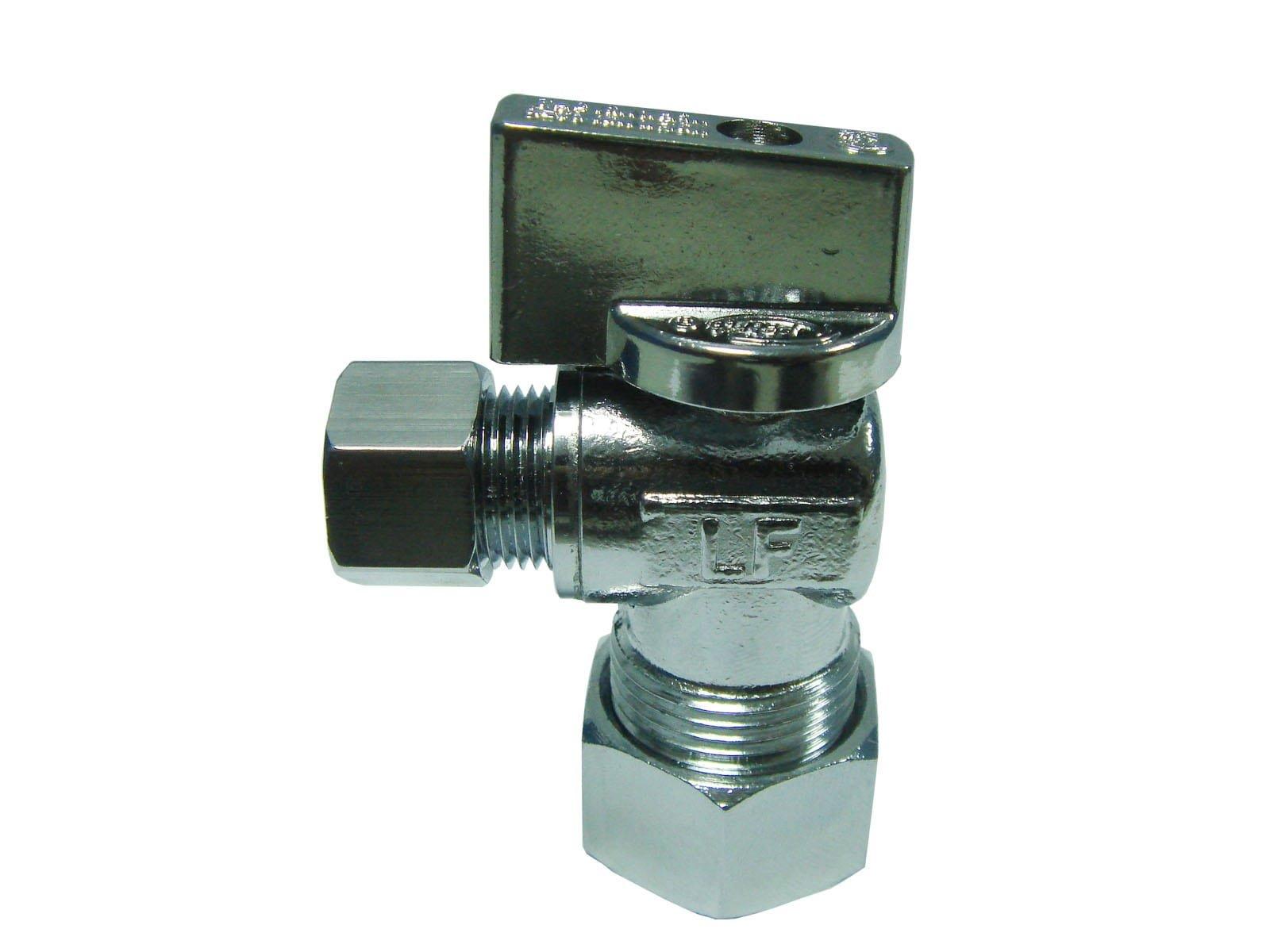 PROFLO&reg; Chrome Plated Compression Knob Angle Supply Stop Valve in Chrome Plated 