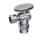PROFLO® Chrome Plated Solvent Weld x Compression Knob Angle Supply Stop Valve in Chrome Plated 