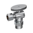 PROFLO® Chrome Plated Solvent Weld x Compression Knob Angle Supply Stop Valve in Chrome Plated 