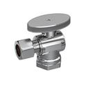 PROFLO&reg; Chrome FPT x Compression Knob Quarter Turn Angle Supply Stop Valve in Chrome Plated 