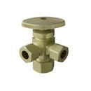 5/8 x 3/8 in. Compression Oval Handle Angle Supply Stop Valve in Rough Brass