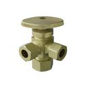 PROFLO&reg; Rough Brass 5/8 x 3/8 in. Compression Oval Handle Angle Supply Stop Valve 