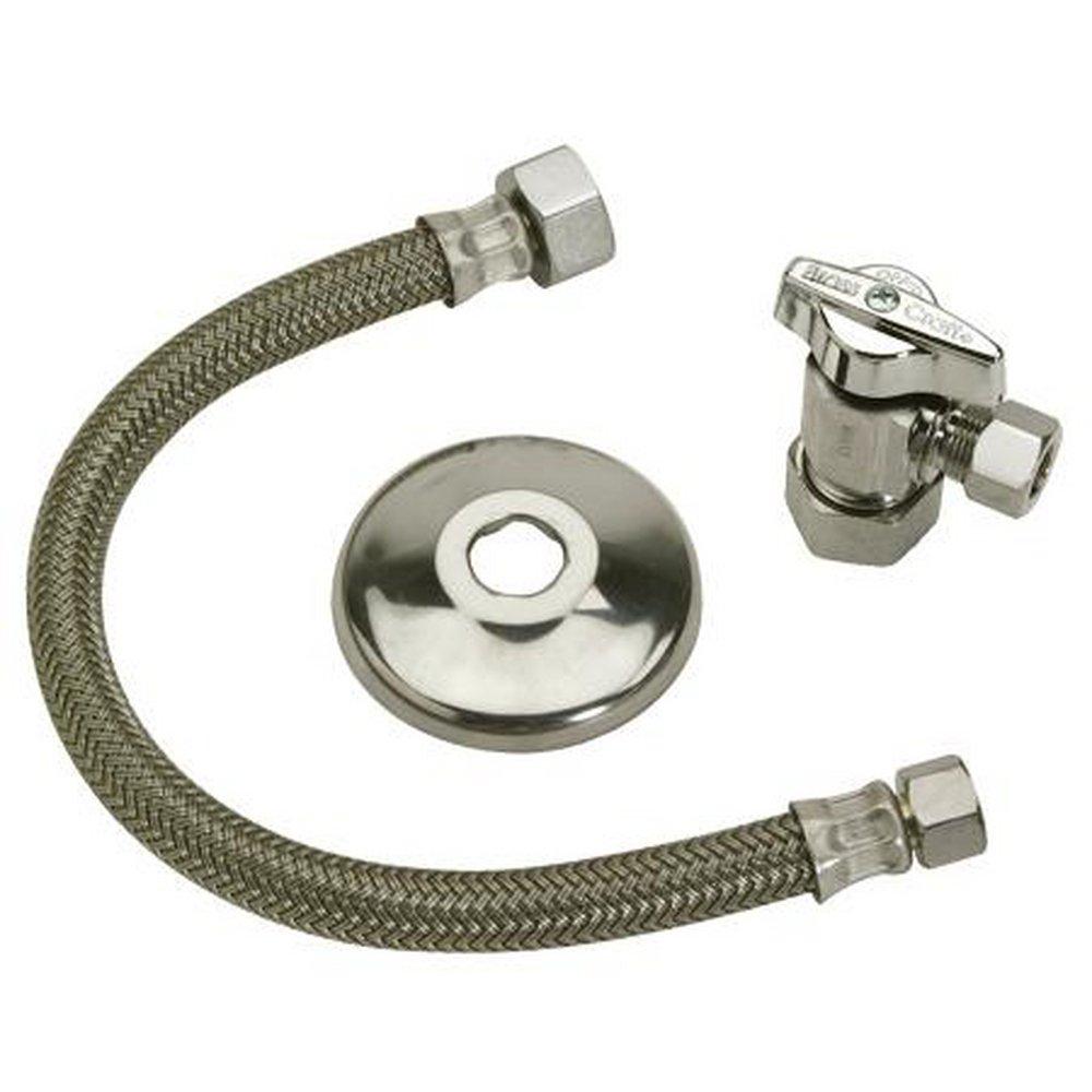 BrassCraft Chrome Sink 1/2 x 3/8 x 16-1/2 in. Supply Kit 