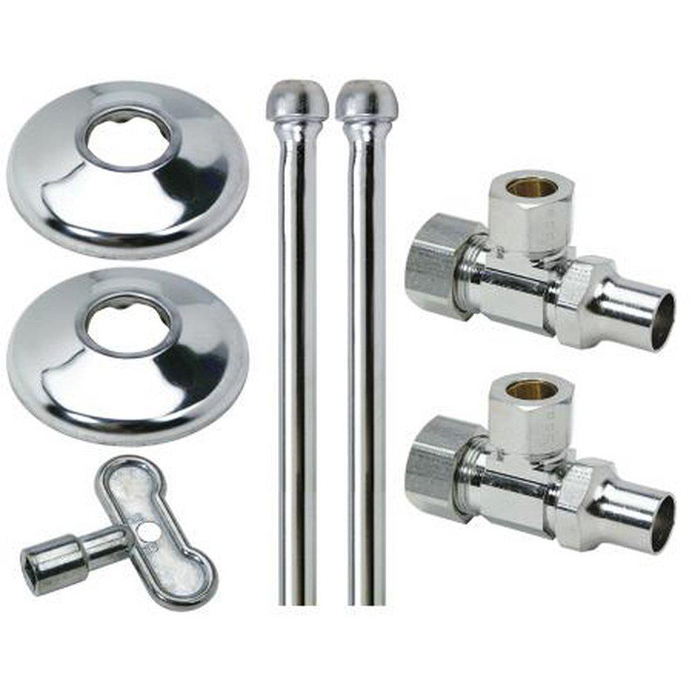 BrassCraft Polished Chrome Sink 1/2 in x 3/8 in. Supply Kit in Polished Chrome 