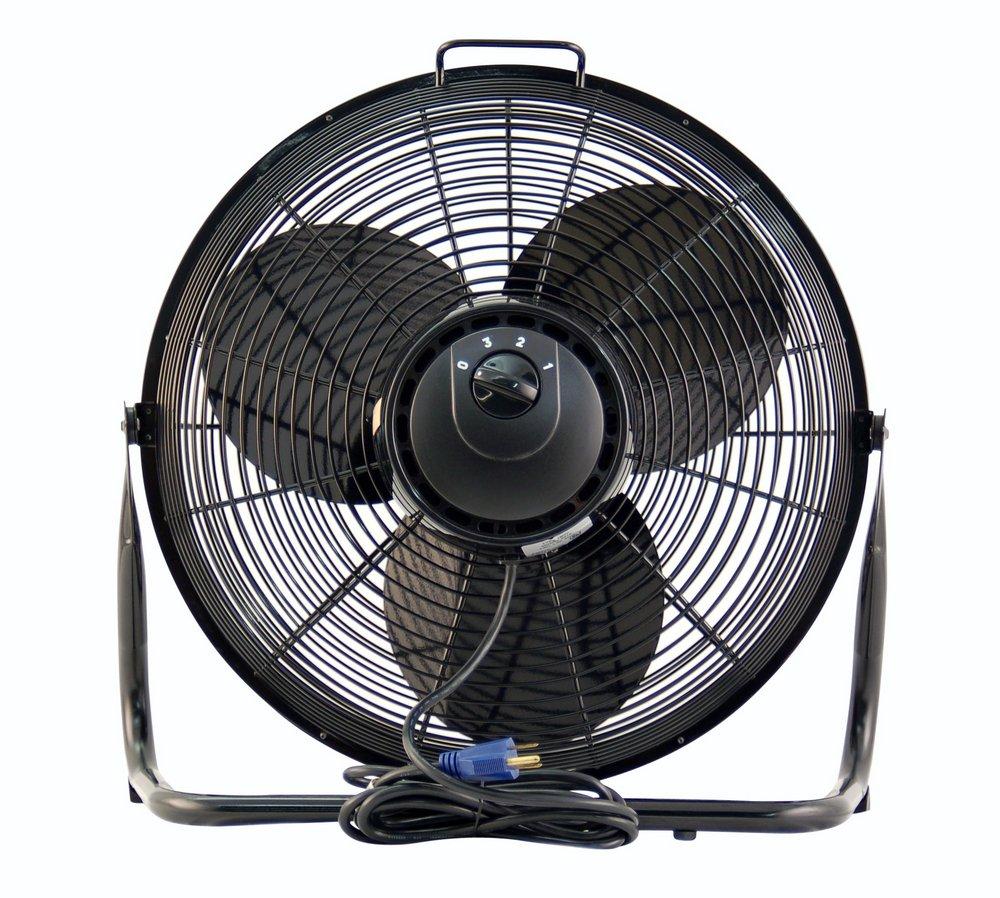 Air King America Inc Black 18 in. 3-Blade Floor Mount Pivoting Fan 