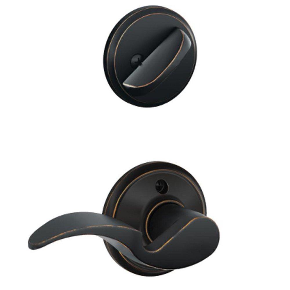 Schlage&reg; Oil Rubbed Bronze F59 AVA Right Hand 134 Fluorescent Lock HDLST 716 