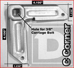 16 ga TDC Corner Only Galvanized Cornermatic Manual