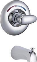 Pressure Balance Tub and Shower Trim with Single Lever Handle in Polished Chrome (Trim Only)