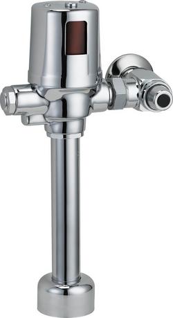 1.6 gpf Water Closet Hardwire Flush Valve in Polished Chrome
