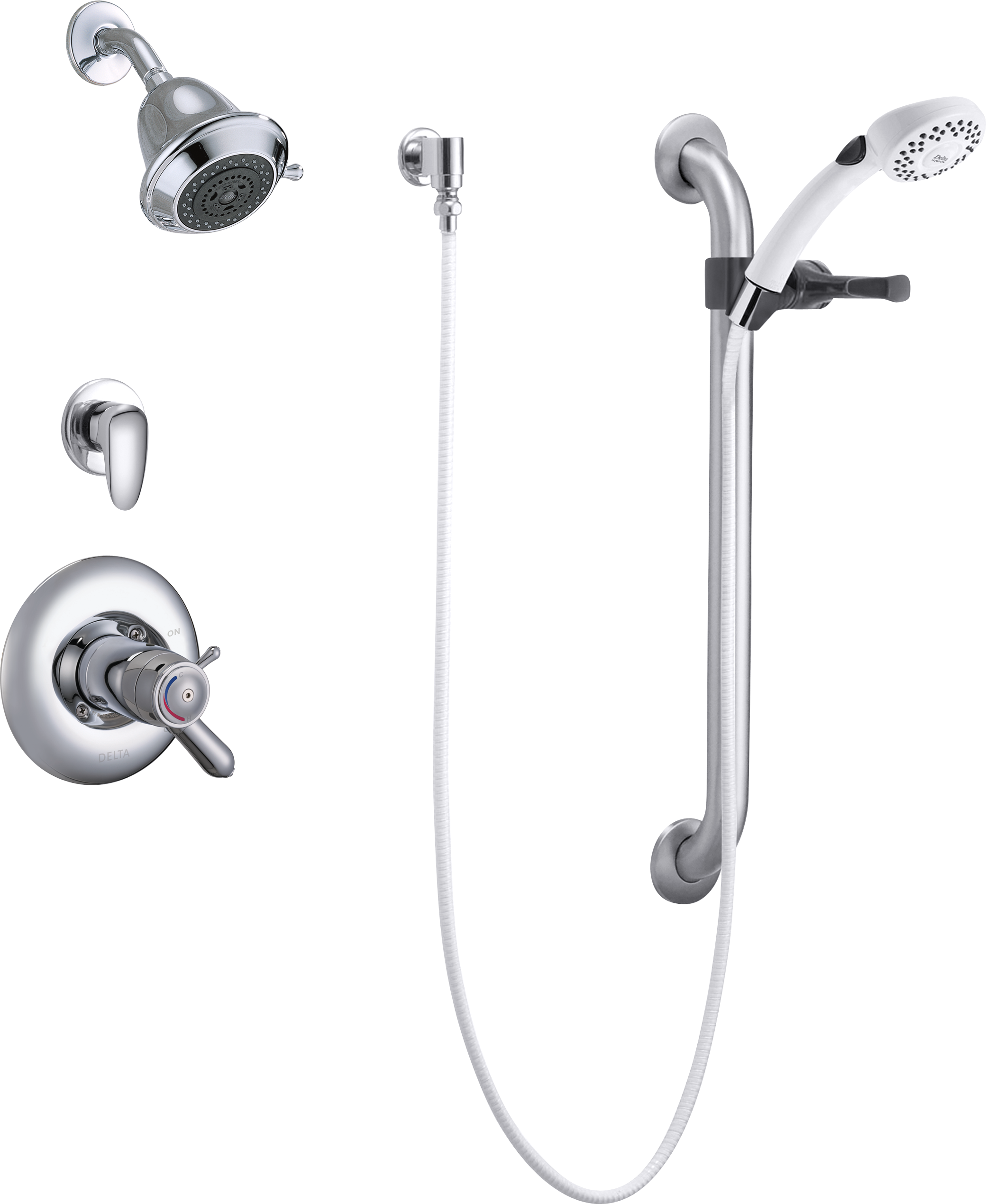Delta Faucet Polished Chrome Single Handle Multi Function Shower System 