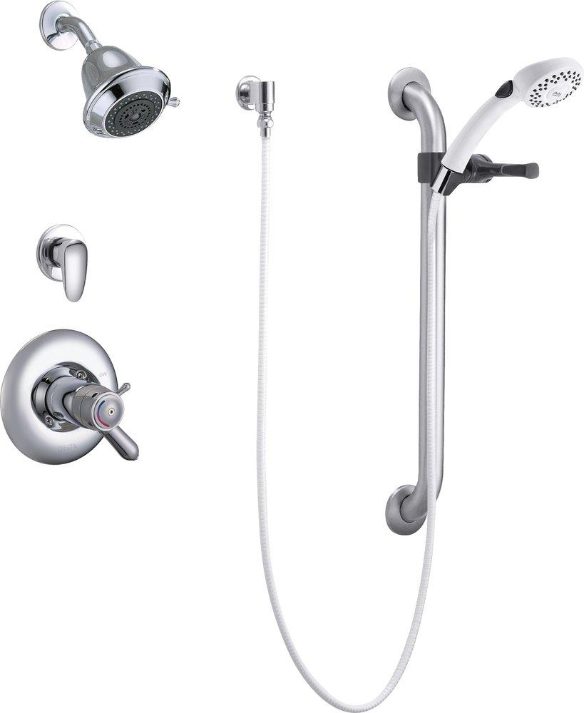 Delta Faucet Polished Chrome Single Handle Multi Function Shower System 