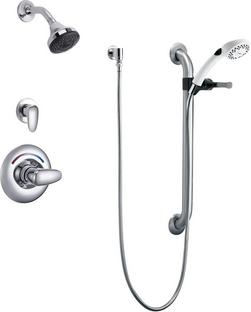 1.5 gpm Trim Diverter Hand Shower and Grab Bar in Polished Chrome (Trim Only)