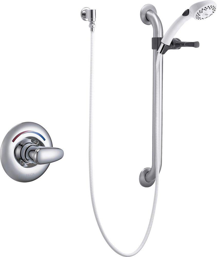 Delta Faucet Polished Chrome Plated Single Handle Dual Function Shower System 