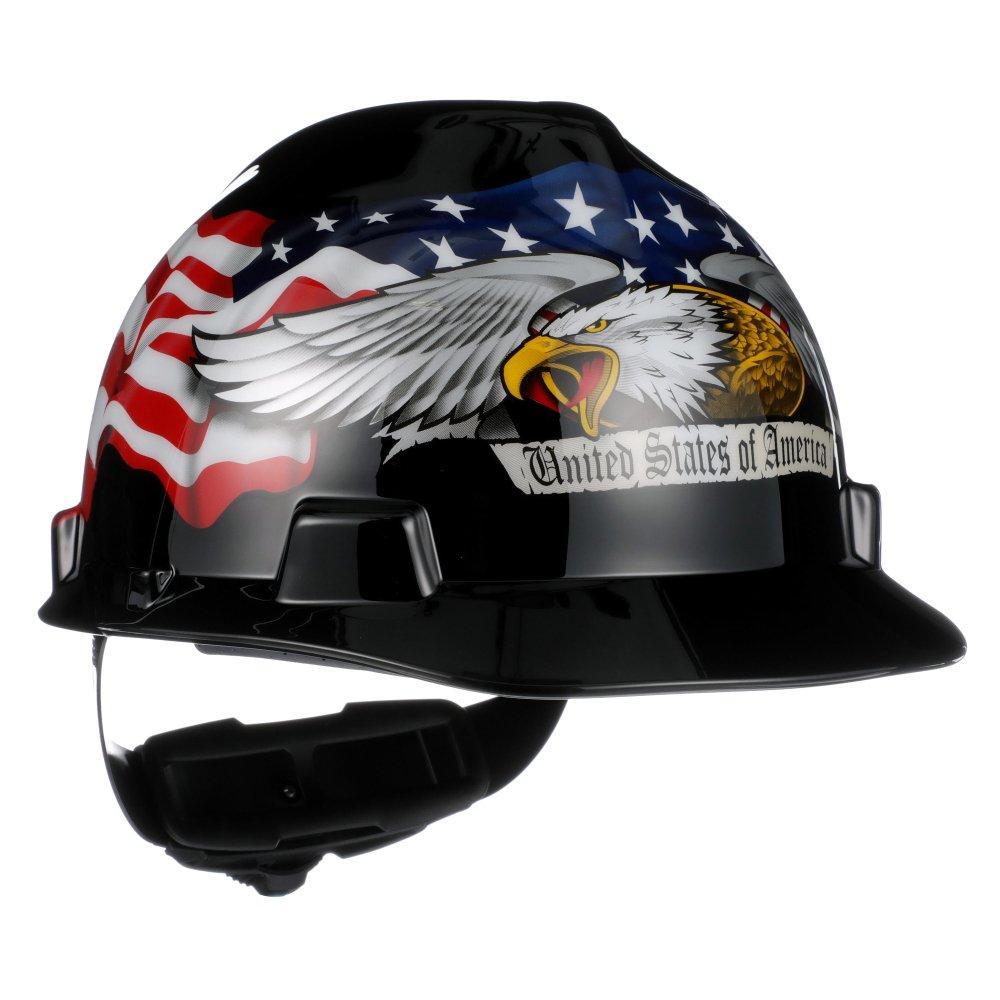 MSA Safety Company Black Hard Hat with Front Brim 