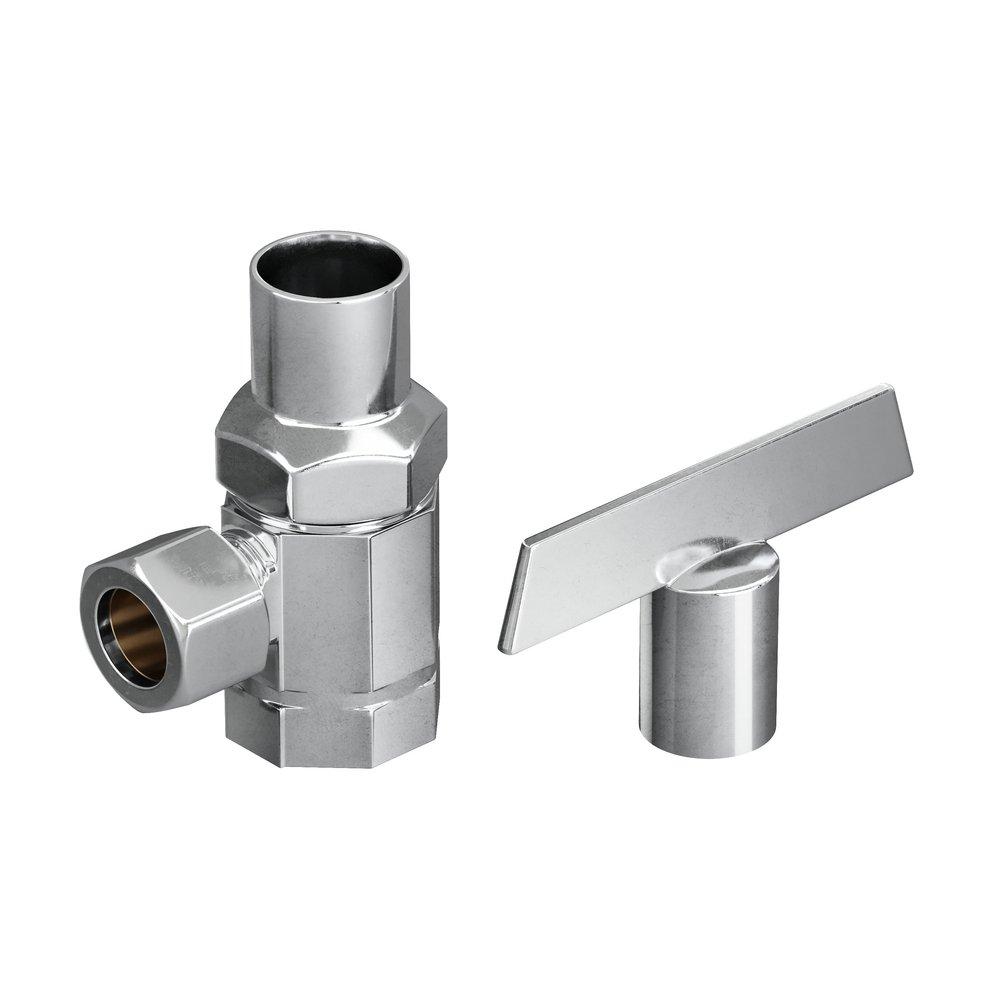 PROFLO&reg; Chrome Plated Male x OD Compression Loose Key Angle Supply Stop Valve in Chrome Plated 