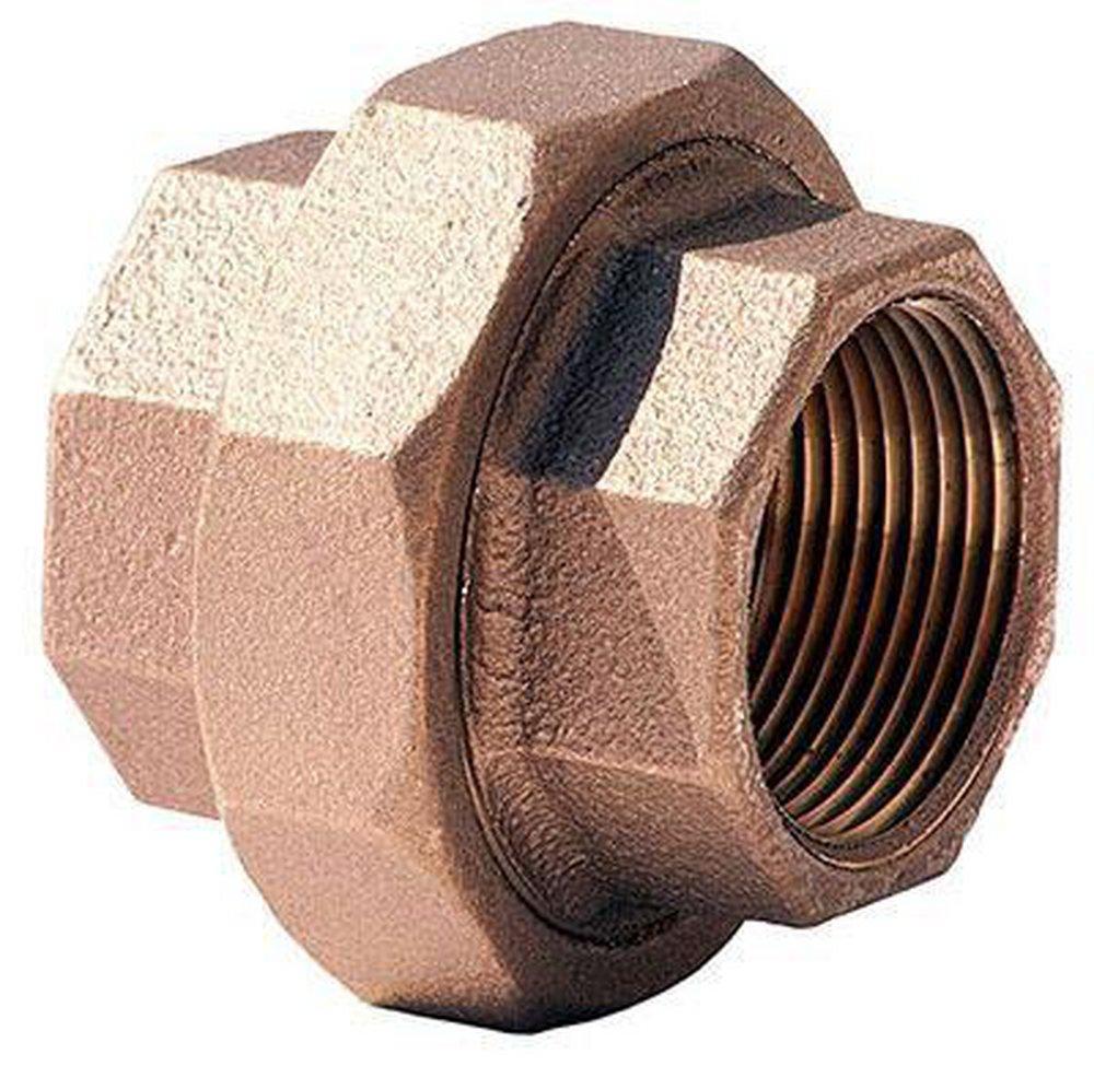 Brass Pipe Coupling: 1/2 Fitting, Threaded, FNPT x FNPT, Class 125