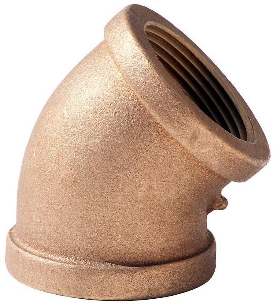 FNPT 125# 40 Domestic Brass 45 Degree Elbow 