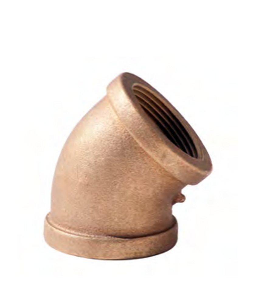 FNPT 125# 40 Domestic Brass 45 Degree Elbow 