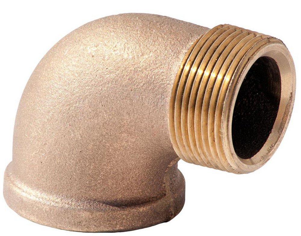 MNPT x FNPT 125# Schedule 40 Standard Domestic Brass 90 Degree Elbow 