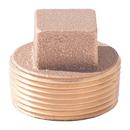 MNPT 200 psi Domestic Brass Square Head Solid Plug 